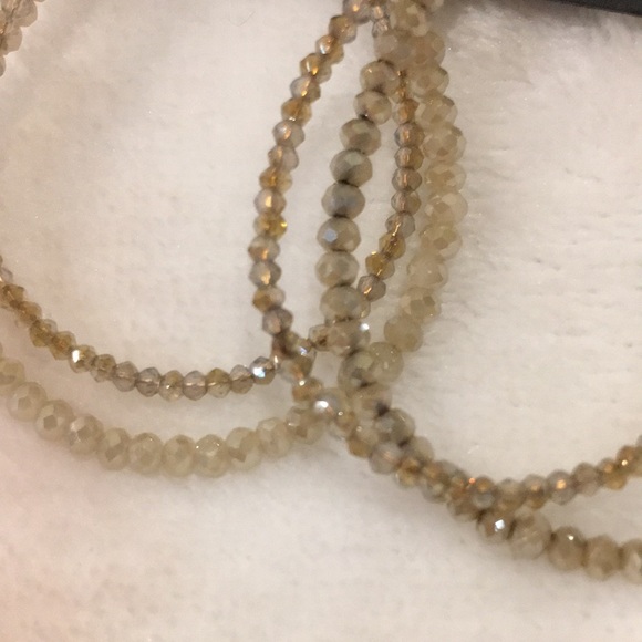 Mia Tess Tan Rondell Crystal Large Hoop Dangle Earrings NWT Gold Alloy - Picture 6 of 12